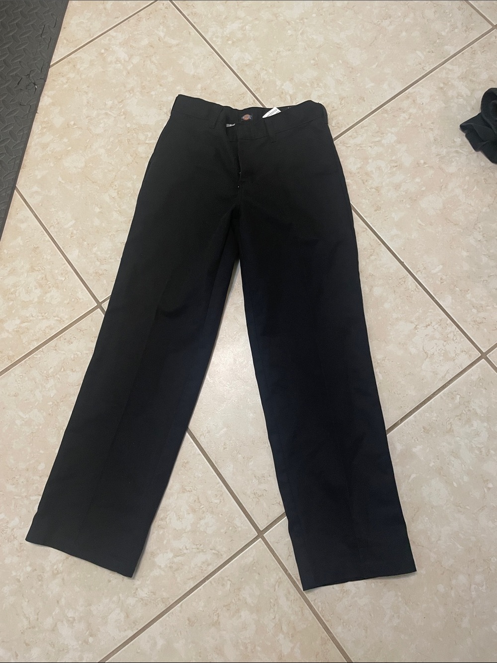 Dickies Black Straight-Leg Kids Work Pants